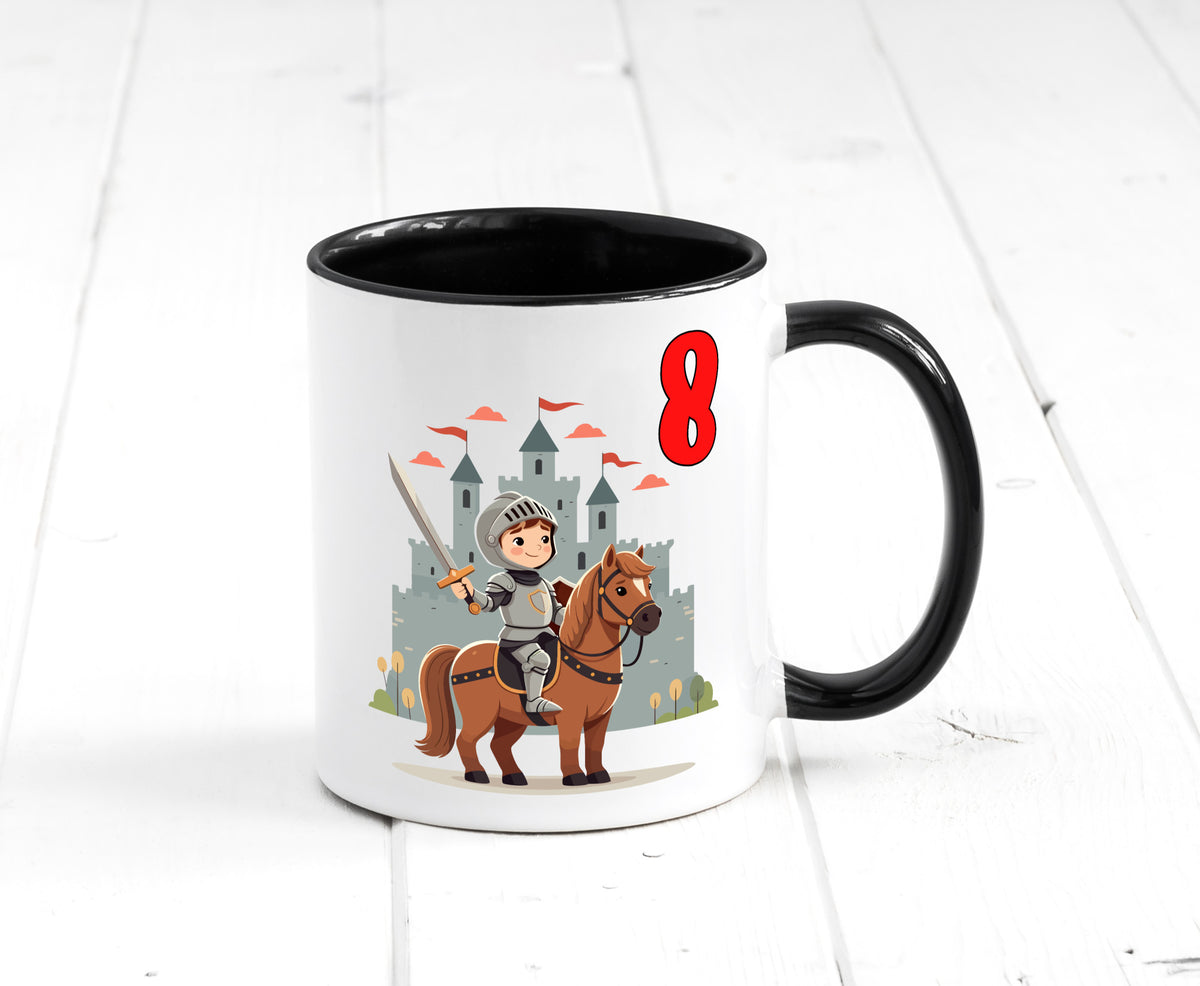 8. Geburtstag | 8 Jahre Ritter Junge Schloss Geschenk Geschenkidee lustiger Tasse