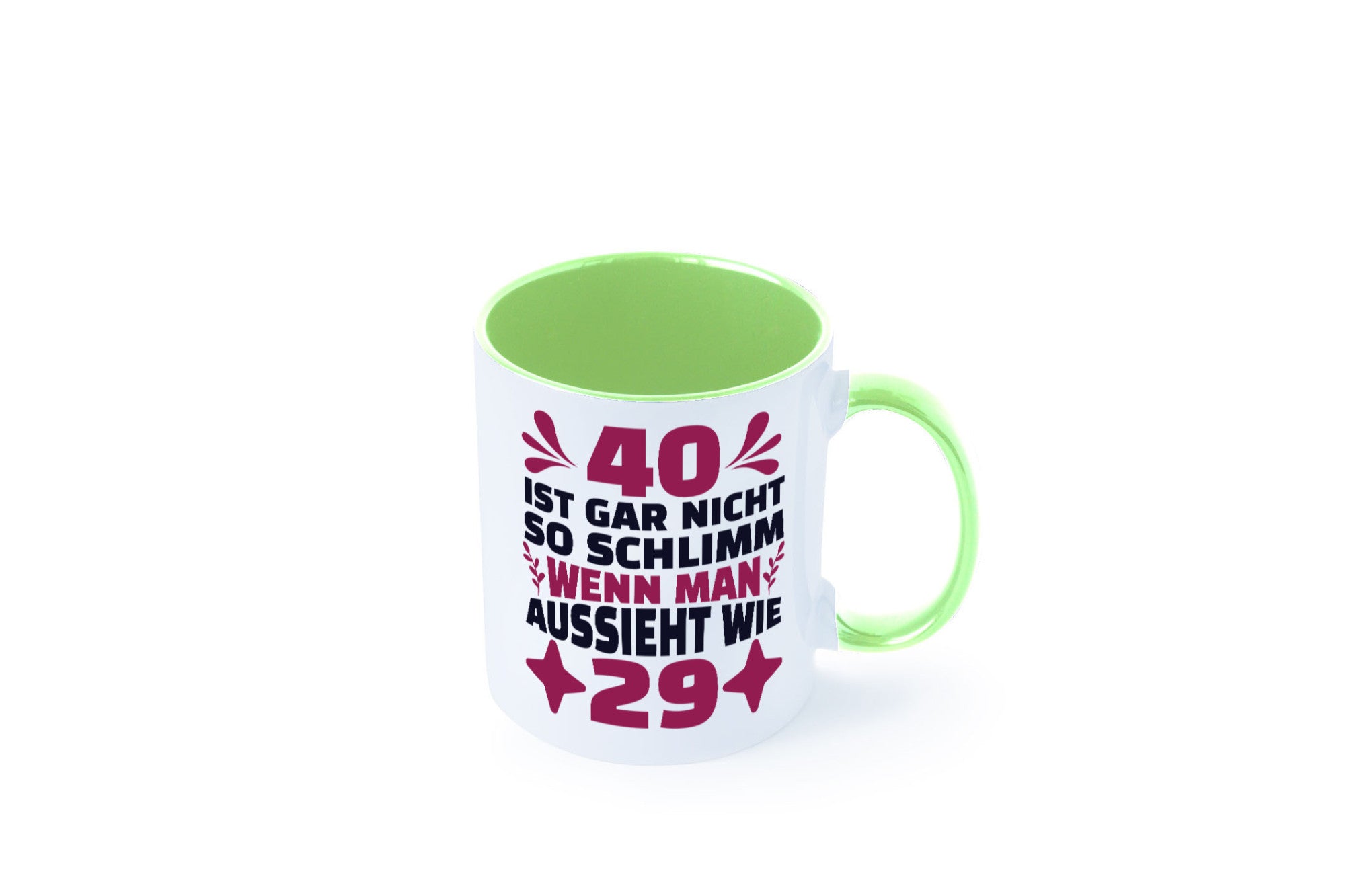 40 ist gar nicht schlimm | 40. Geburtstag Jung aussehen Geschenkidee Humor Tasse
