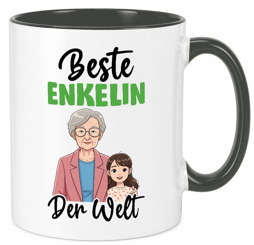 Bester Enkelin | Opa Oma Großmutter Großvater lustiger Spruch Geschenk Familie Tasse