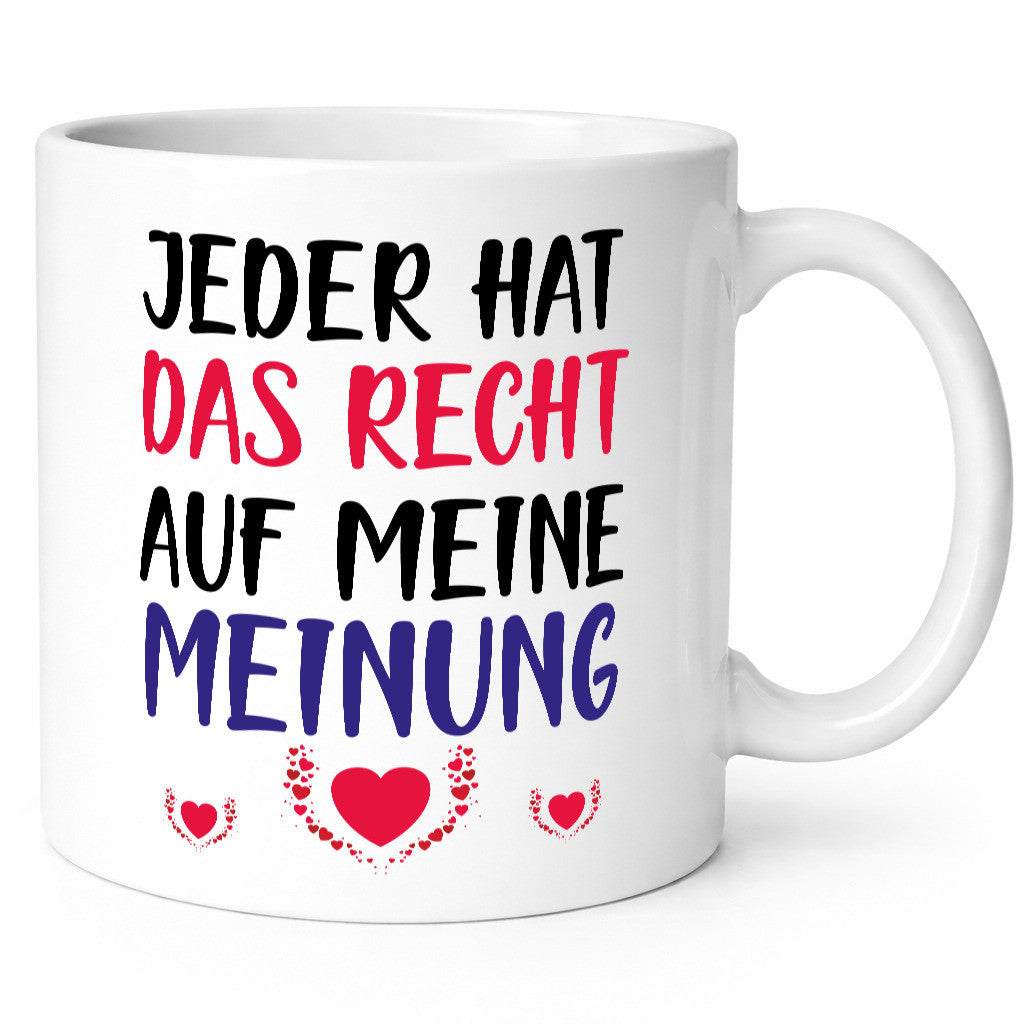 Recht auf meine Meinung lustig Humor Geschenkidee Geschenk Tasse