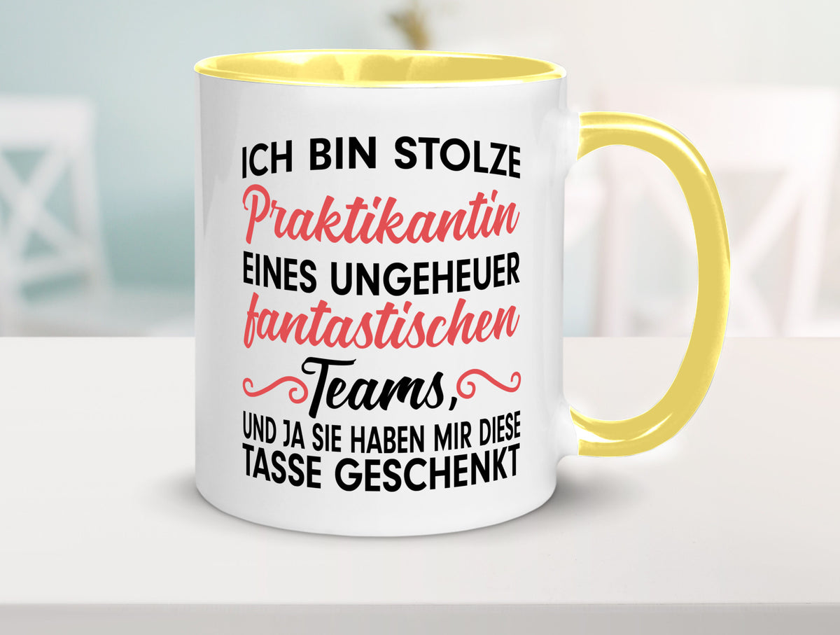Stolze Praktikantin | Arbeitswelt Tasse Praktikum Geschenk Arbeit Kollegen Büro