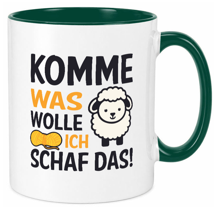 Komme was wolle, ich schaf das | Wolle Humor Geschenkidee Tasse