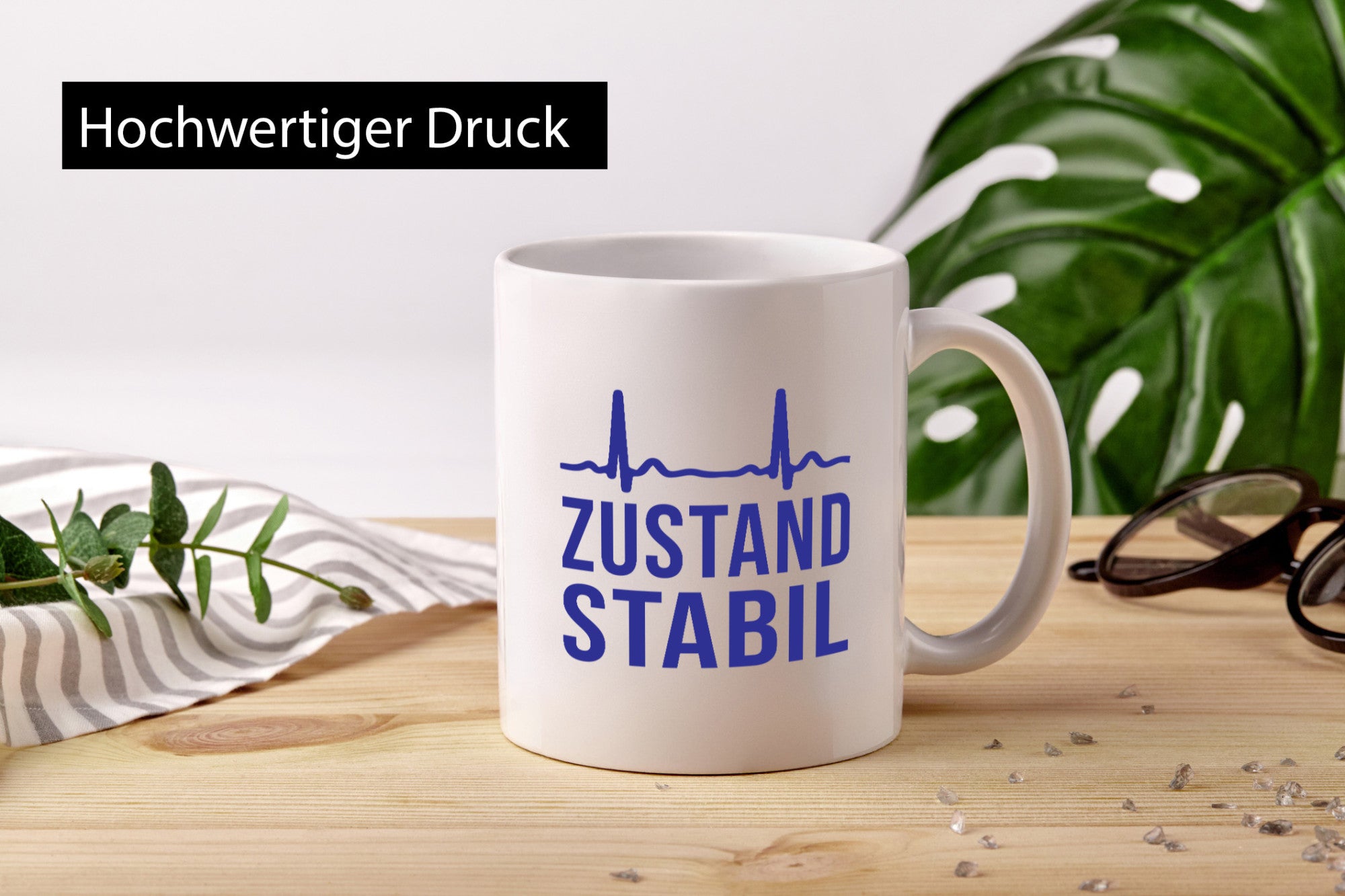 Zustand stabil | Herzschlag v2 Geschenk Humor Geschenkidee lustiger Spruch Tasse