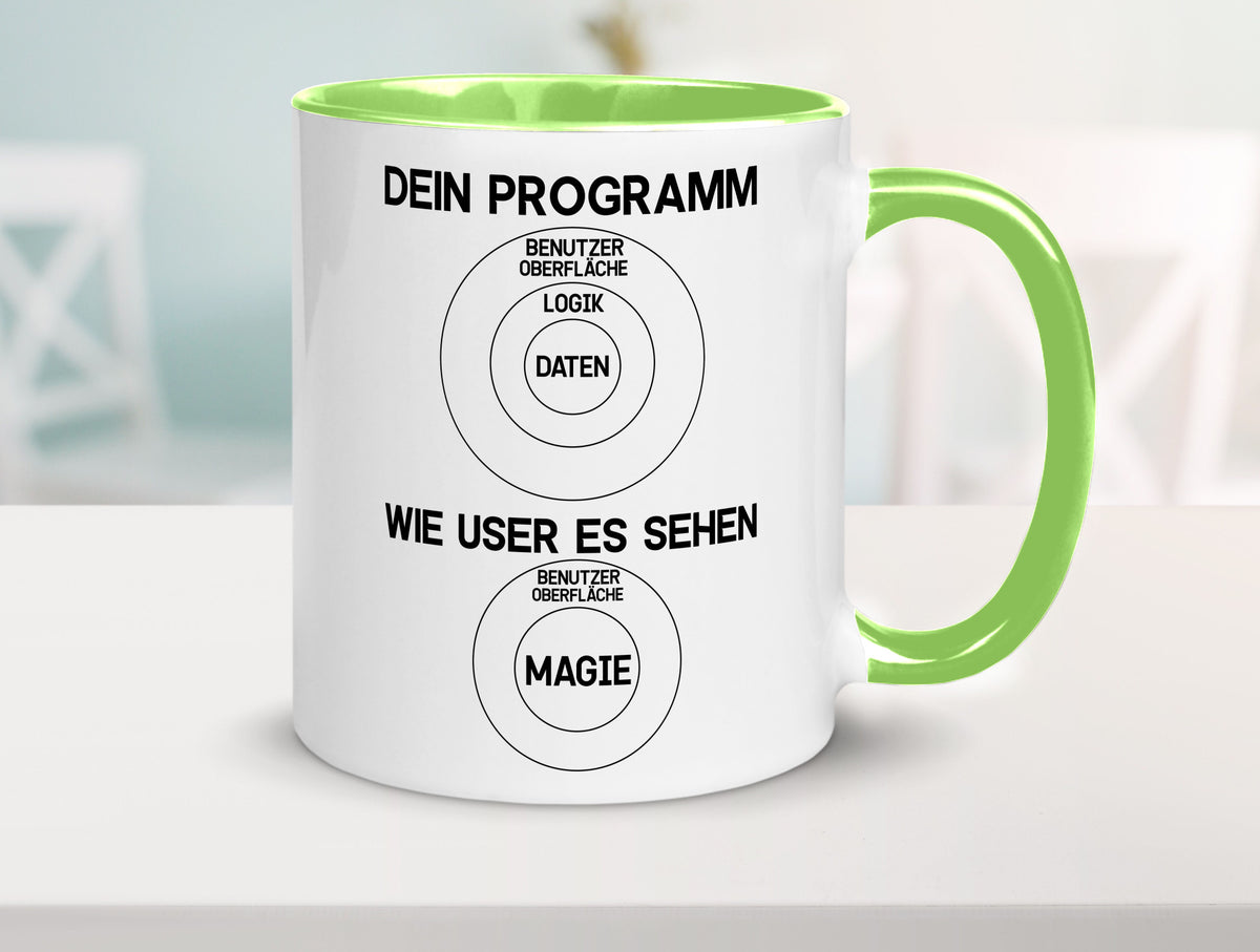 Wie User dein Programm sehen | Programmierer Magie Witz Geschenkidee Humor Tasse
