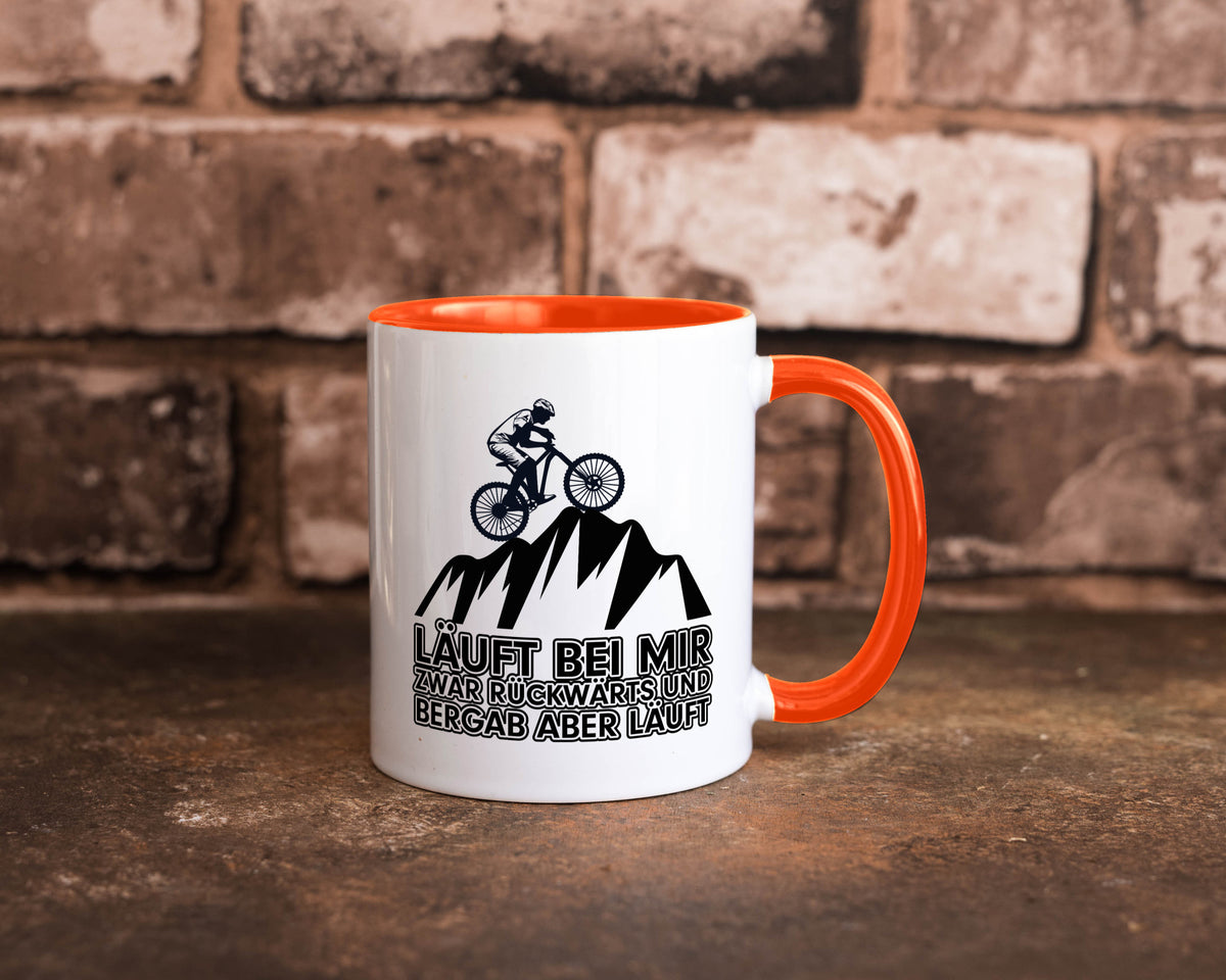 Läuft bei mir | Pechvogel Tasse Radfahrer Statement Humor Geschenkidee