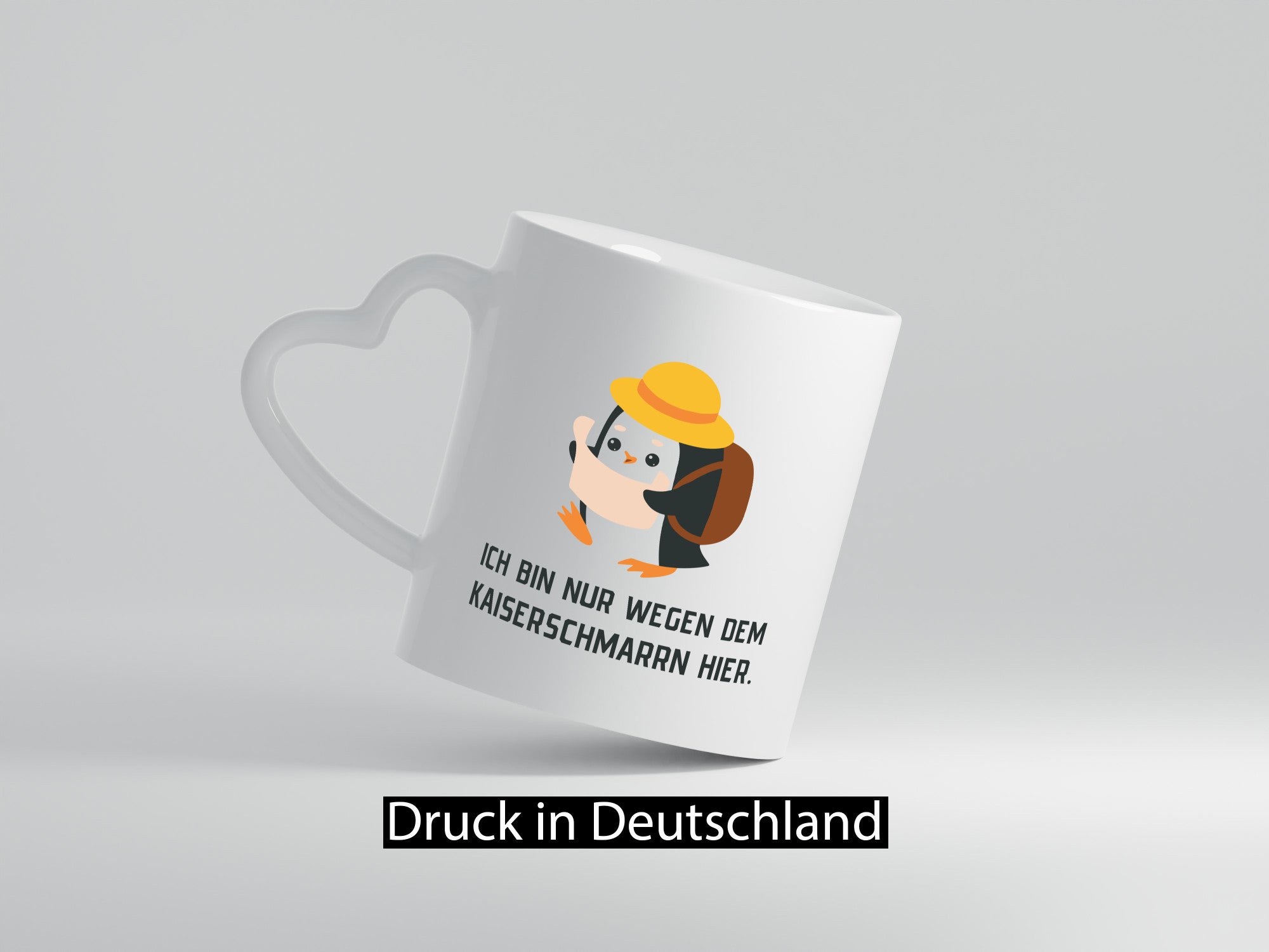 Ich bin nur wegen dem Kaiserschmarrn hier | Pinguin Geschenkidee Humor Tasse