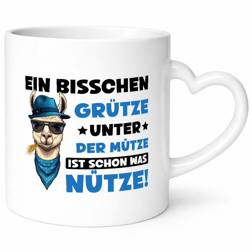 Bisschen Grütze unter die Müze | Lama Alpaka Geschenkidee Humor Tasse