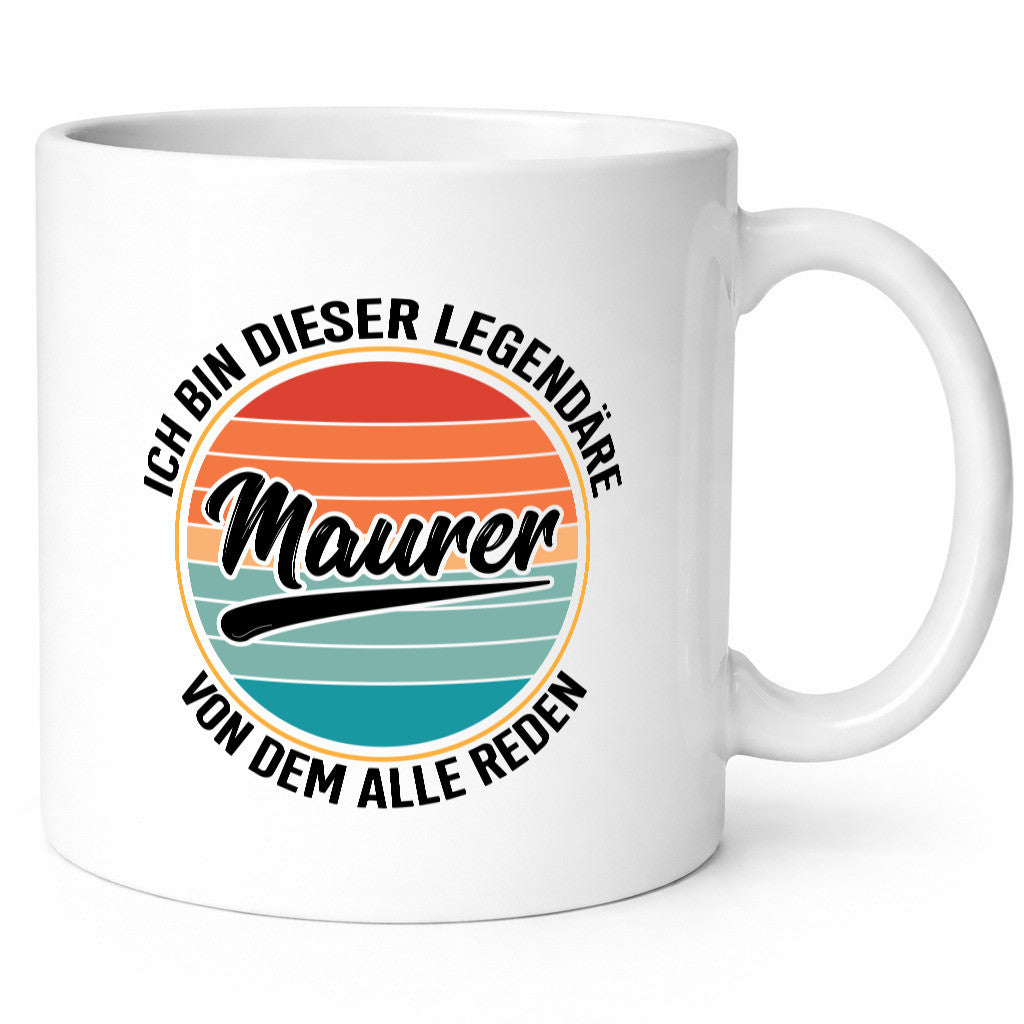 Legendäre Maurer | Handweker Mauermeister Humor Geschenkidee Tasse