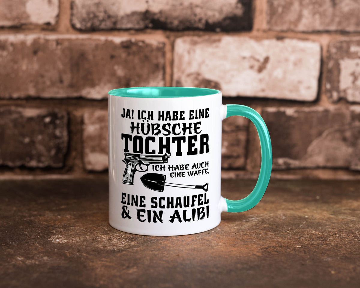 Hübsche Tochter Geschenk Familie Geschenkidee lustiger Spruch Tasse