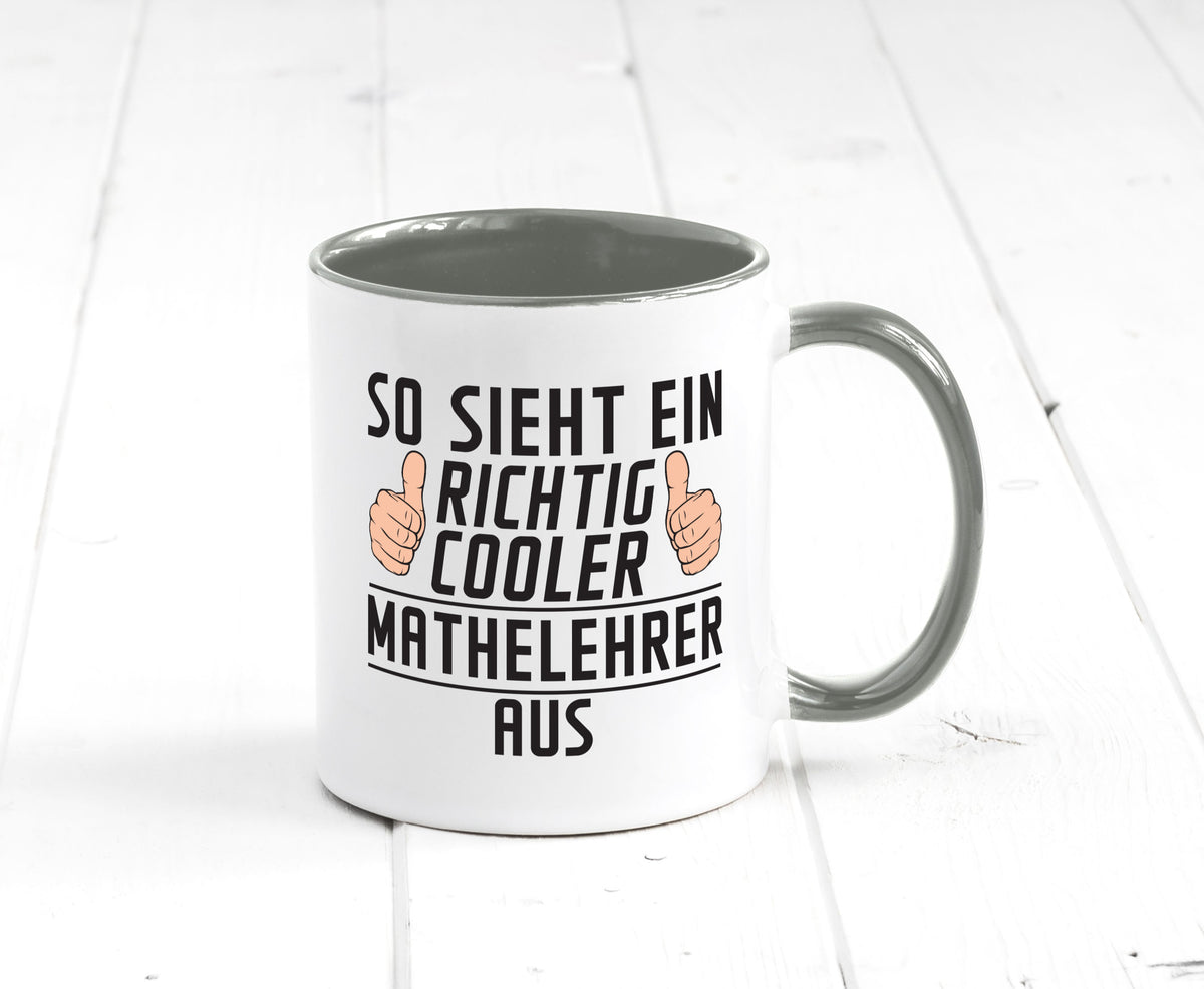 Richtig Cooler Mathelehrer | Lehrer Mathe lustig Humor Geschenkidee Geschenk Tasse