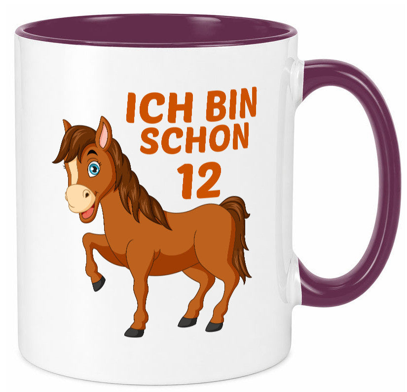 12. Geburtstag | Ich bin schon 12 Pferde Pony Geschenkidee Humor Tasse
