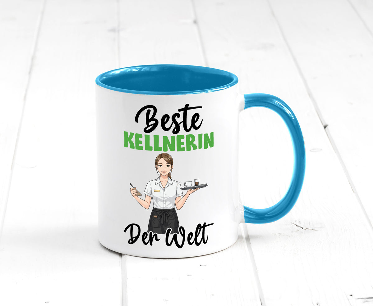 Beste Kellnerin | Beruf kellnern Bedienung v2 Humor Arbeit Kollegen Büro Tasse