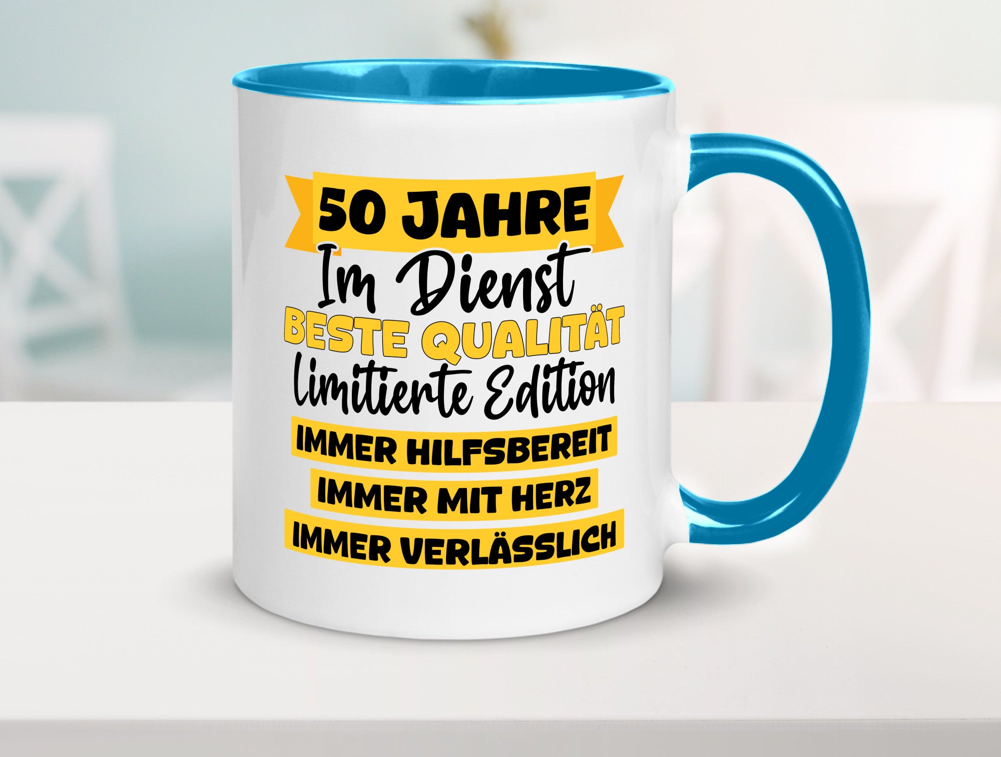 50 Jahre im Dienst | Jubiläum Arbeit v8 lustiger Spruch Geschenk Kollegen Büro