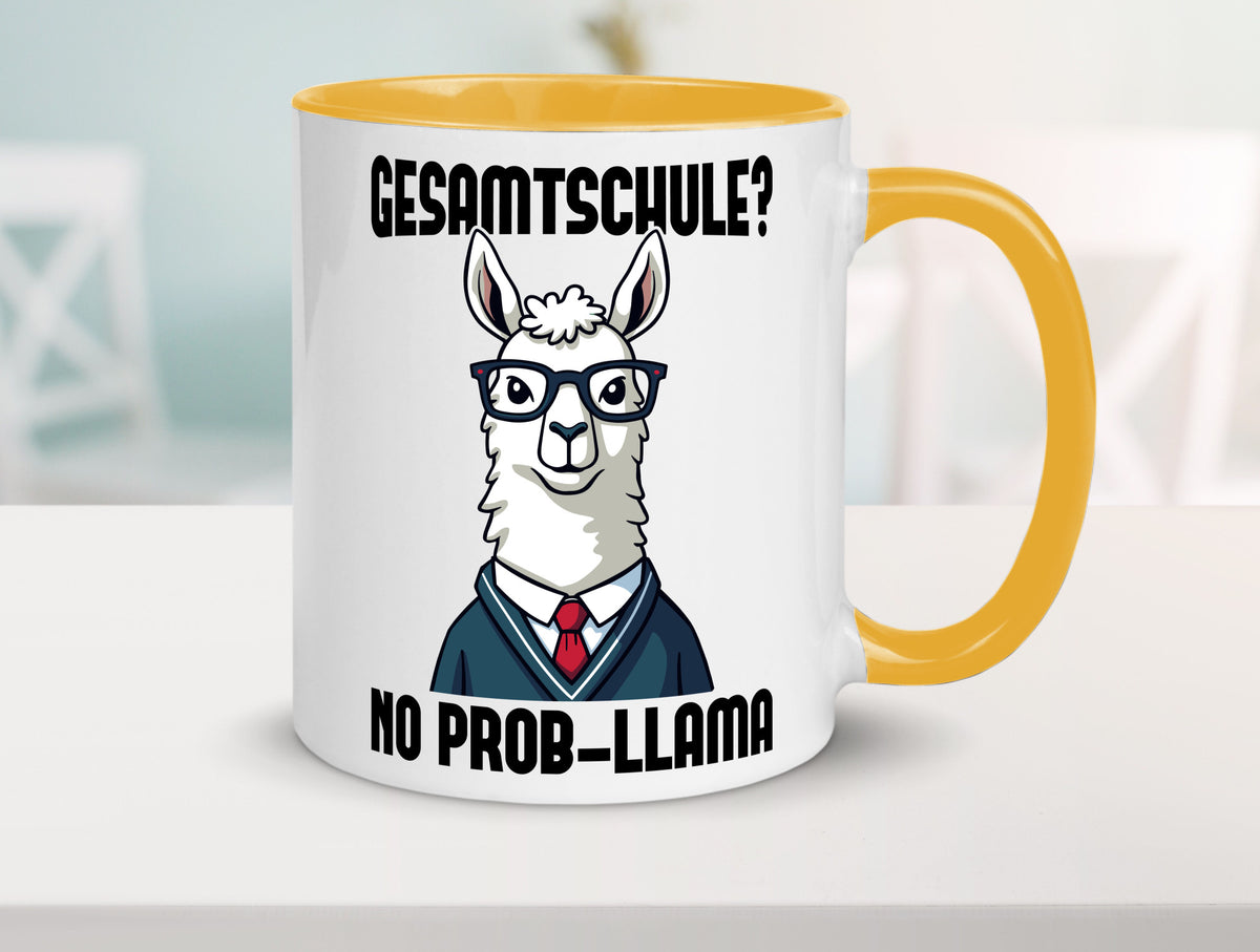 Gesammtschule | no prob-llama Einschuldung Humor Geschenkidee Tasse
