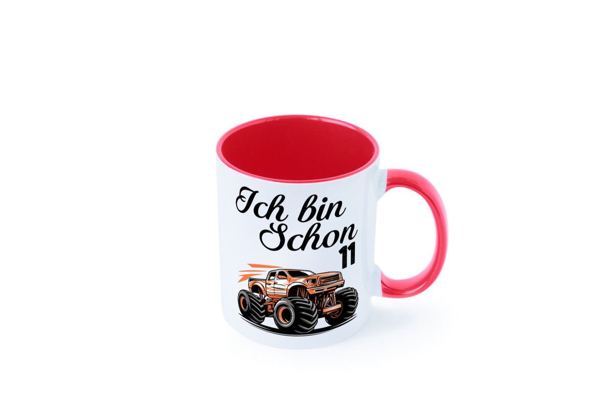 11. Geburtstag | Monster truck 11 Jahre lustiger Spruch Geschenk Geschenkidee Tasse
