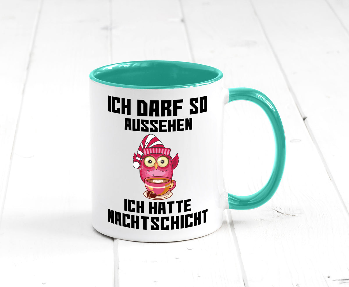 Nachtschicht Eule | Spruch Arbeit müde Nachtjob Geschenkidee Kollegen Büro Tasse