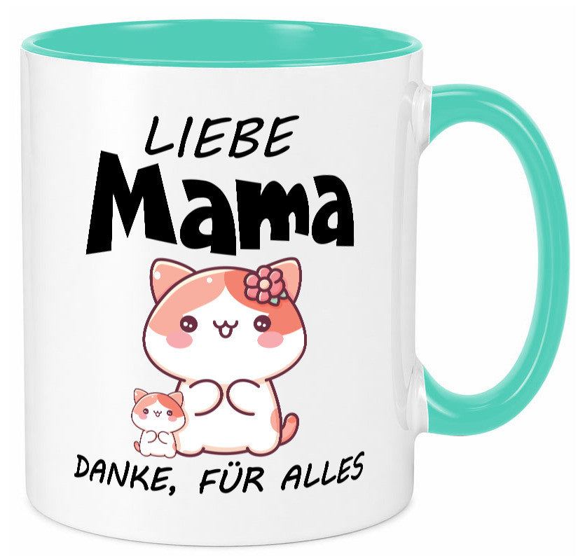 Liebe Mama Danke, für alles | Muttertag Beste Geschenk Familie Geschenkidee Tasse