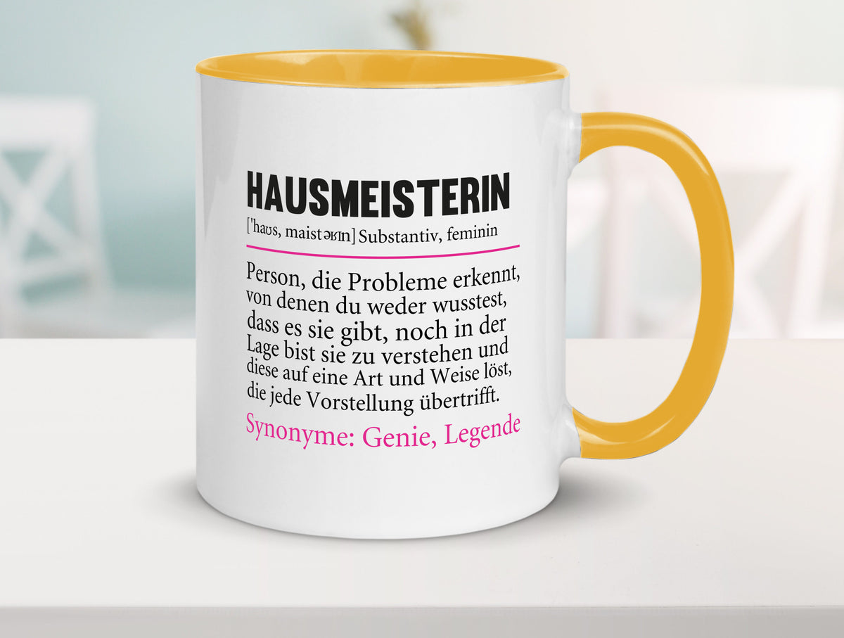 Hausmeisterin | Hauswart Beruf Spruch Humor Geschenkidee Arbeit Kollegen Büro Tasse