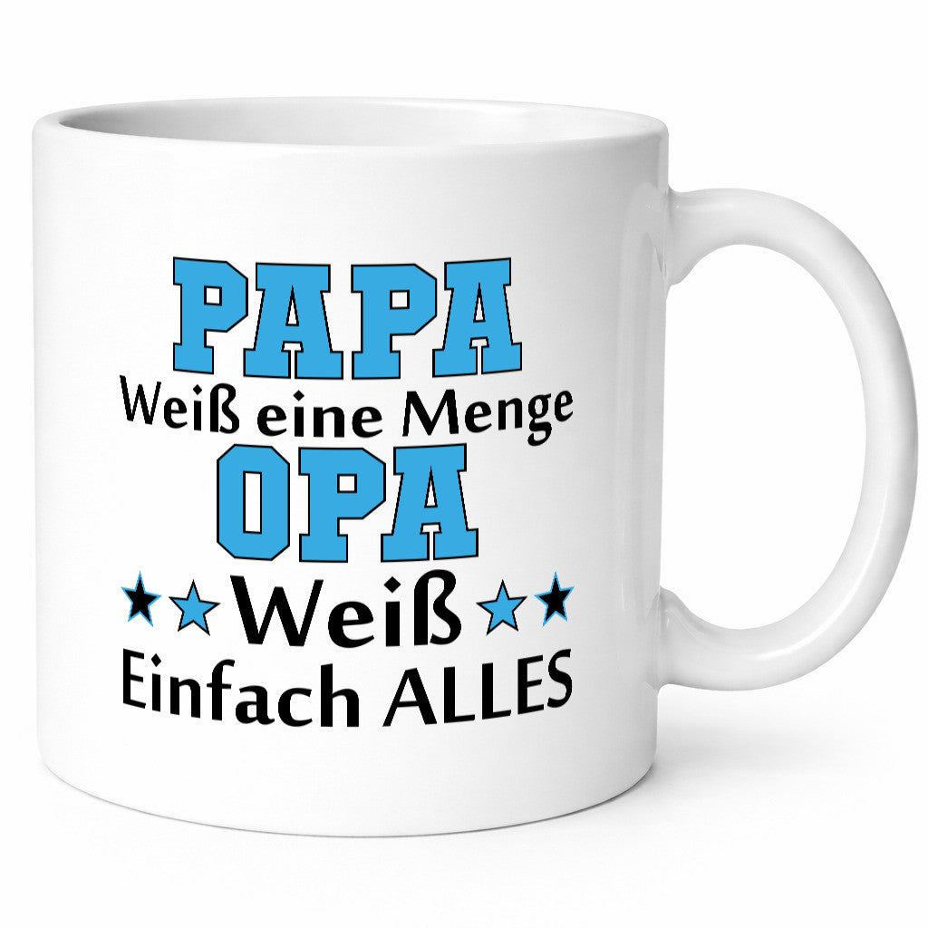 Papa weiß eine Menge, Opa alles | Sterne lustig Familie Geschenkidee Geschenk