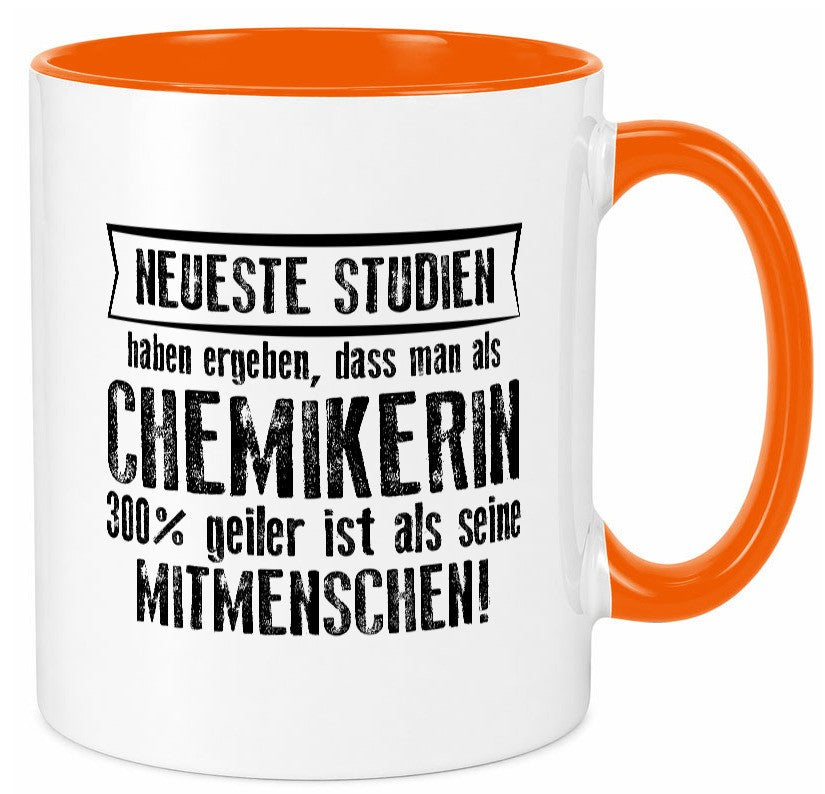 Neuste Studien: Chemikerin | Chemie Labor Wissenschaft lustig Humor Tasse