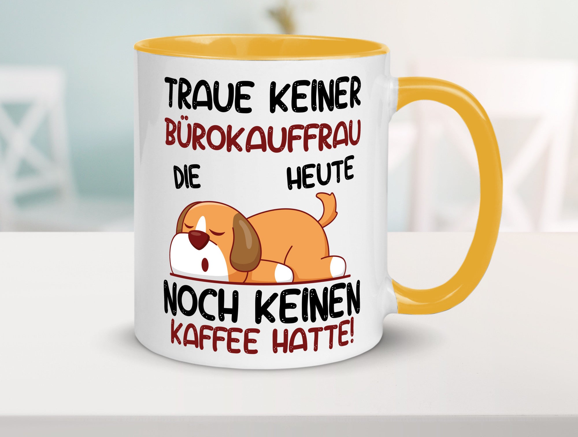 Traue keiner Bürokauffrau | Kauffrau lustig Arbeit Kollegen Büro Geschenk Tasse