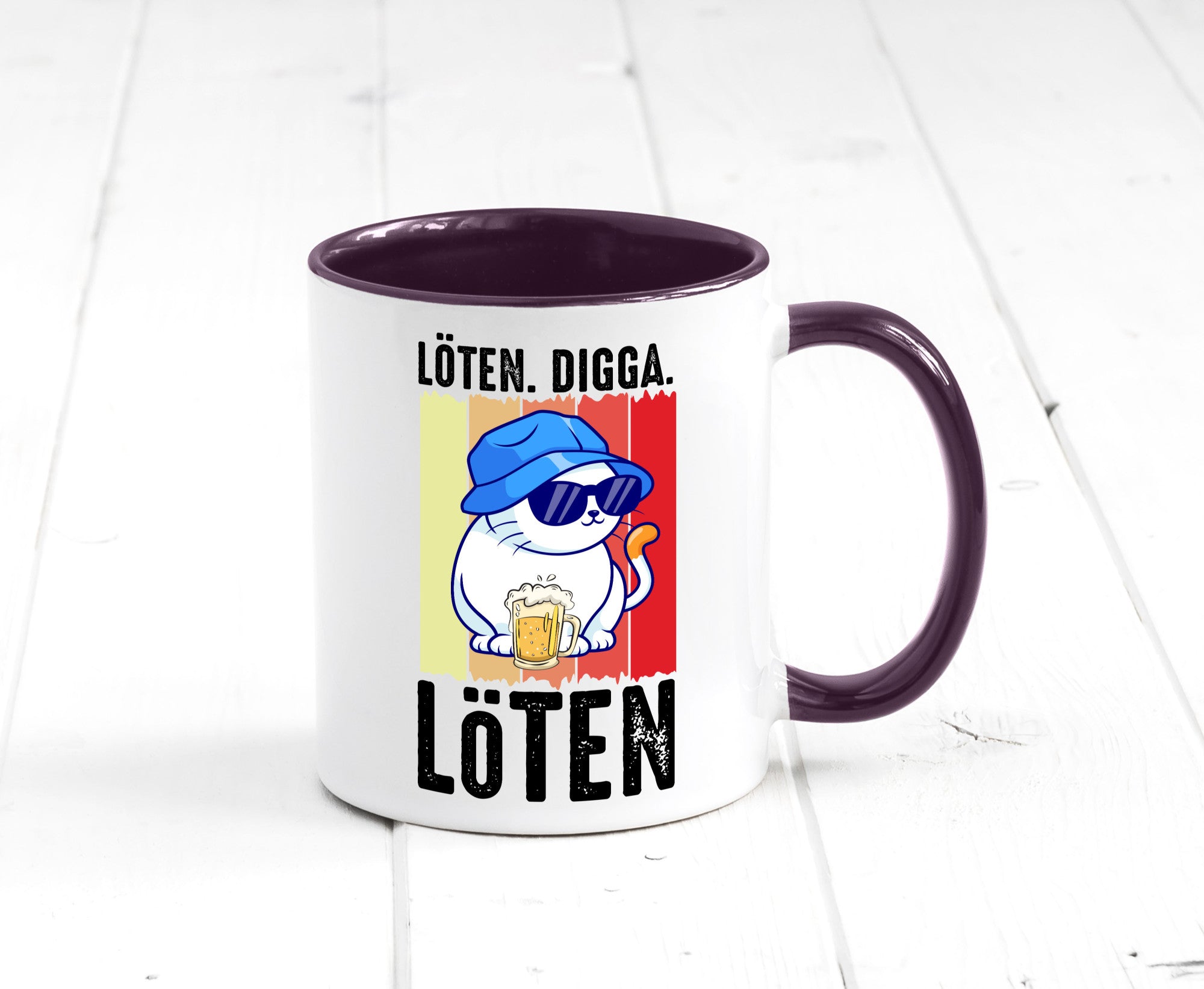 Löten Digga | Katze mit Bier Bierkatze Geschenk Tierliebhaber Humor lustiger