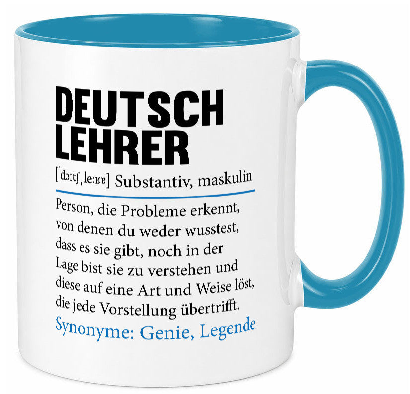 Deutschlehrer Spruch | Lehrer Schule Humor lustig Geschenkidee Geschenk Tasse