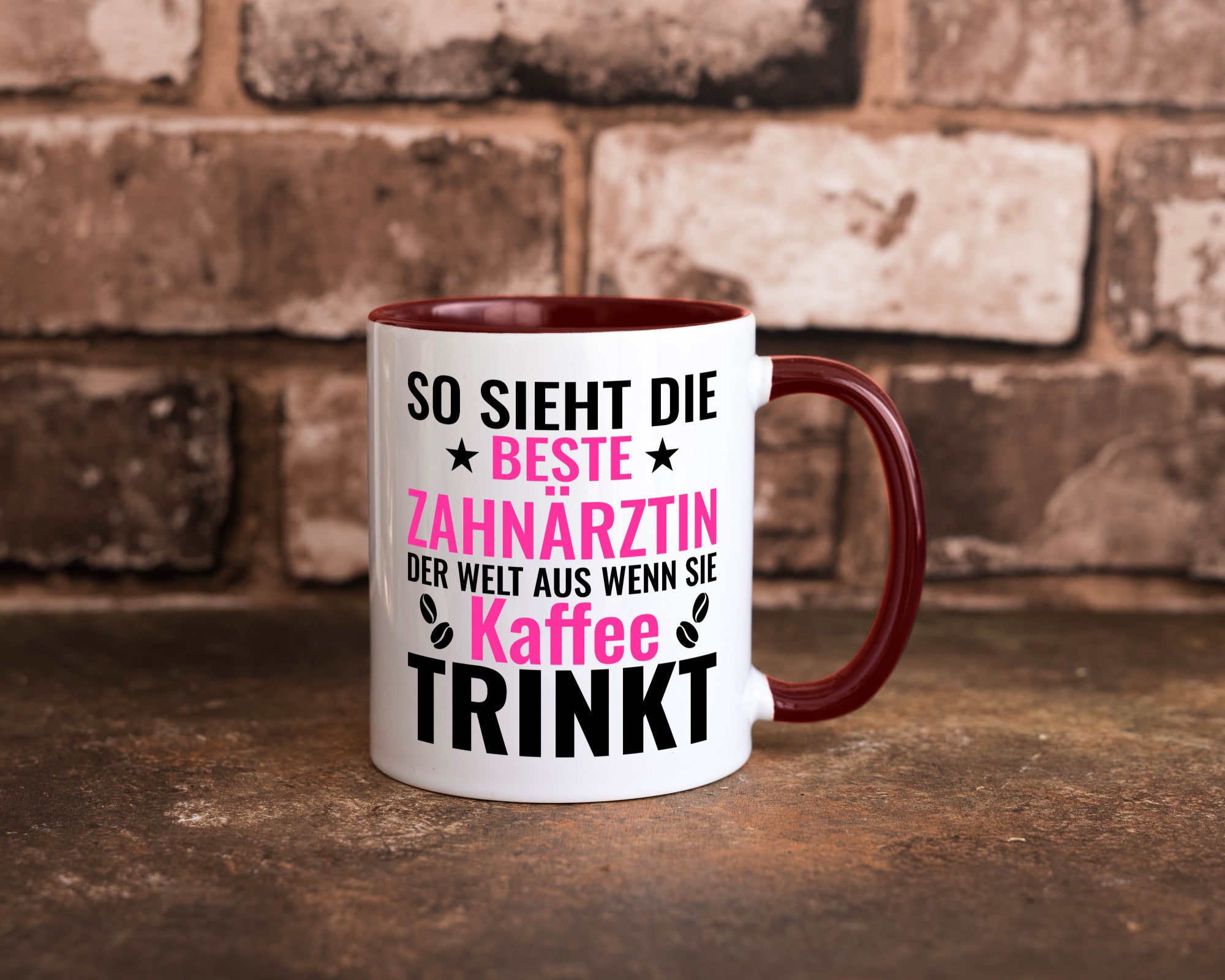 Kaffee trinkt: Zahnärztin | Zahnmedizin Beruf Geschenk Arbeit Kollegen Büro