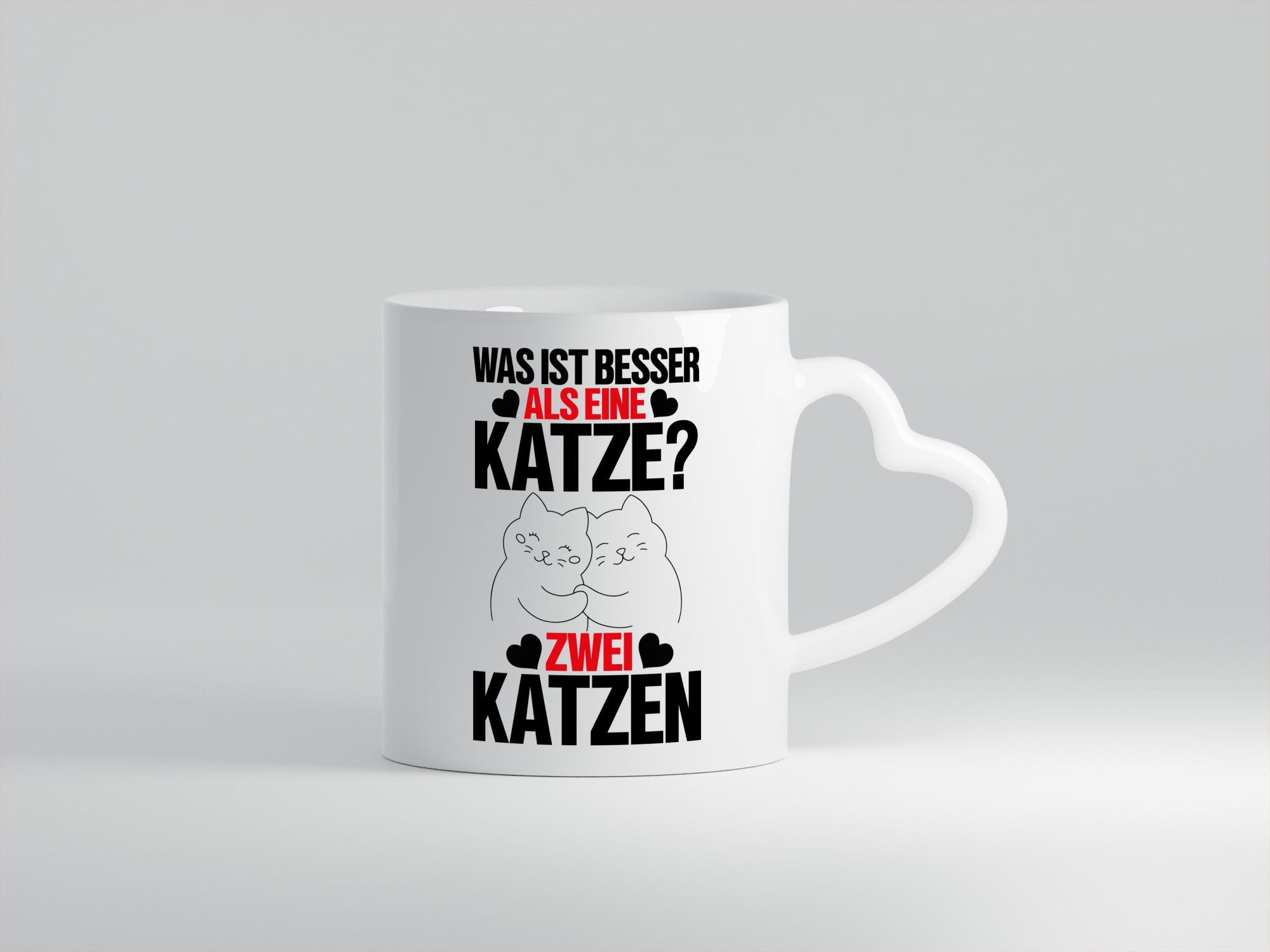 Katzenliebe Tasse | zwei Katzen Katzenbesitzer Spruch lustig Tierliebhaber