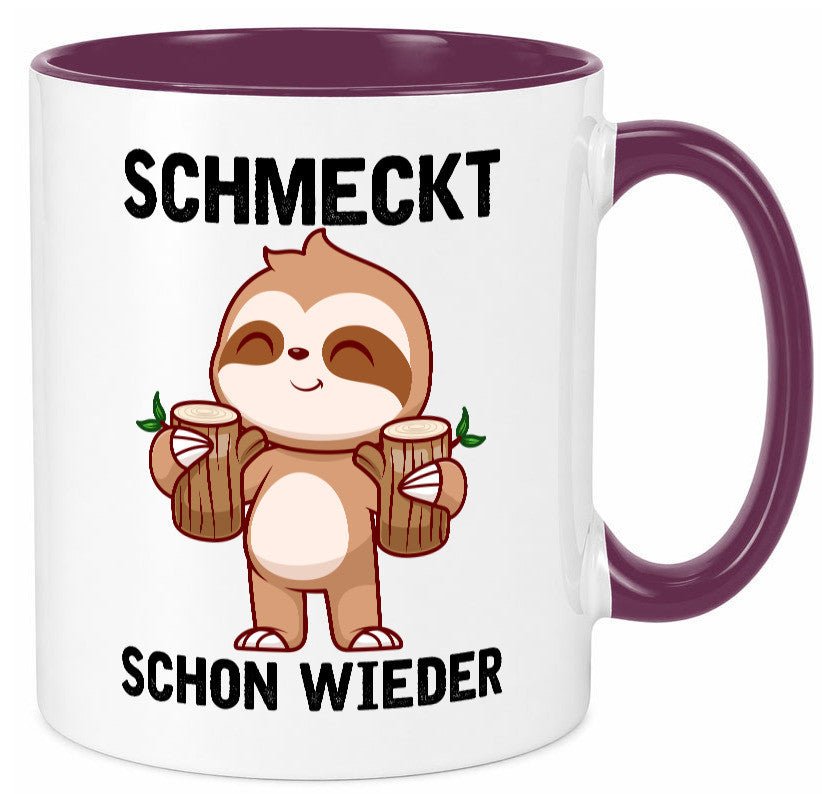 Schmeckt schon wieder | Frankfurt Hessen v2 Geschenkidee Humor Tasse