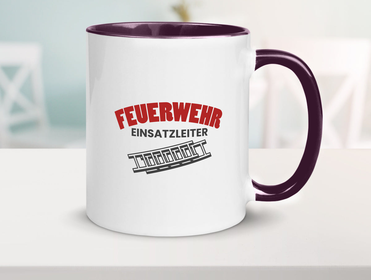 Feuerweher Einsatzleiter | Feuerwehrmann Feuerlöscher Geschenk Humor Tasse