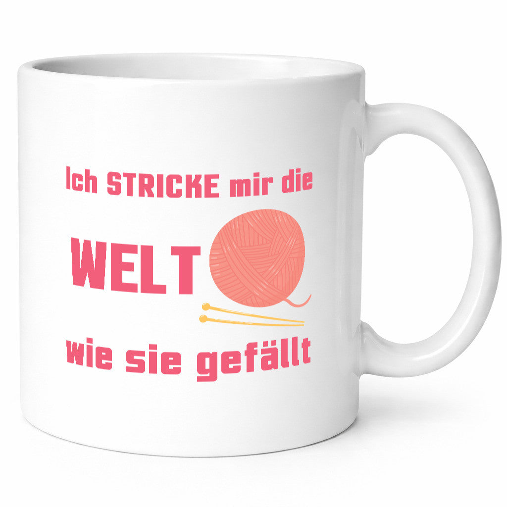 Ich stricke mir die welt wie sie gefällt | Häkeln lustiger Spruch Geschenk