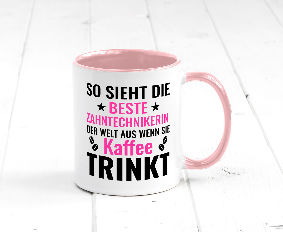 Kaffee trinkt: Zahntechnikerin | Zahnmedizin lustiger Spruch Geschenk Humor Tasse
