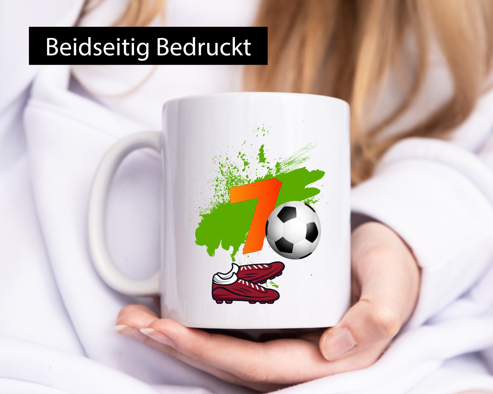 7. Geburtstag | Jungen Fußball Fußballspieler Geschenkidee Humor Tasse