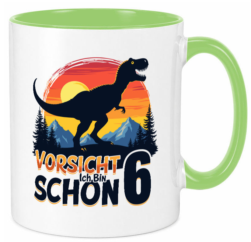 6. Geburtstag | 6 Jahre Dinosaurier Geschenkidee Humor Tasse