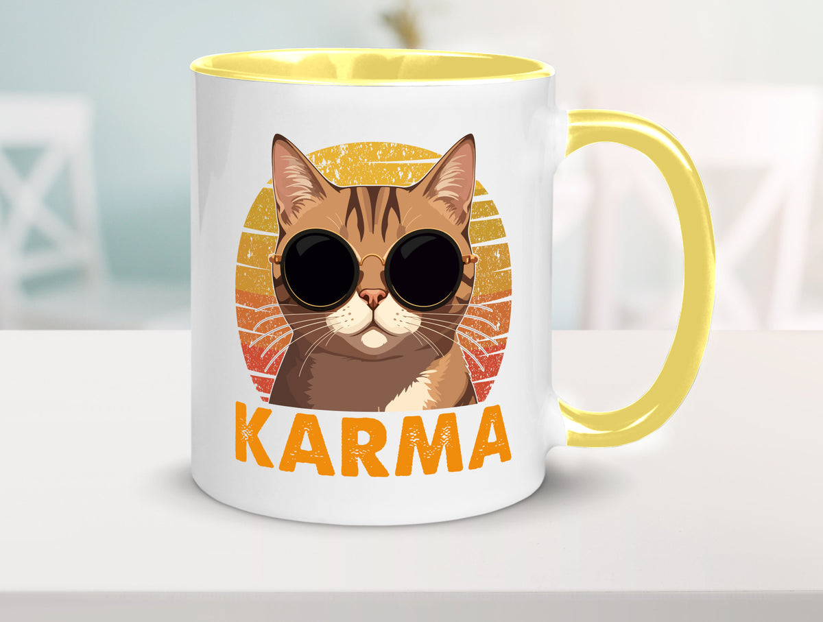 Vintage Katze | Karna Coole lustiger Spruch Geschenk Tierliebhaber Humor Tasse