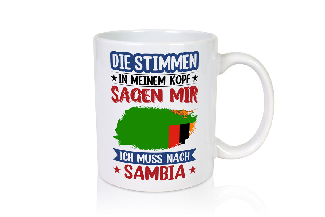 Sambia | Urlaub Stimmen in meinem Kopf Traumland v2 lustiger Spruch Geschenk