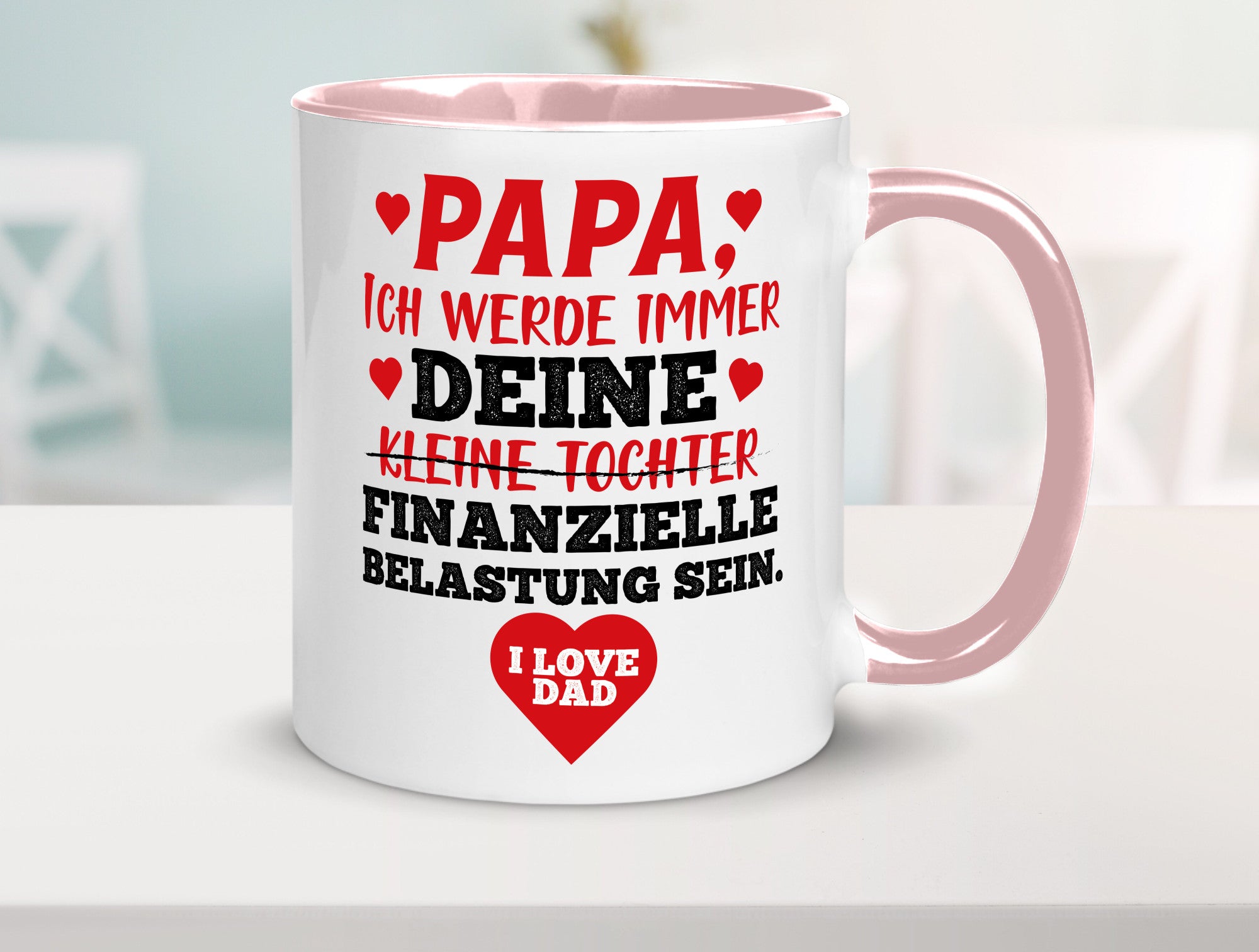 Finanzielle Belastung lustiger Spruch Geschenk Humor Geschenkidee Tasse