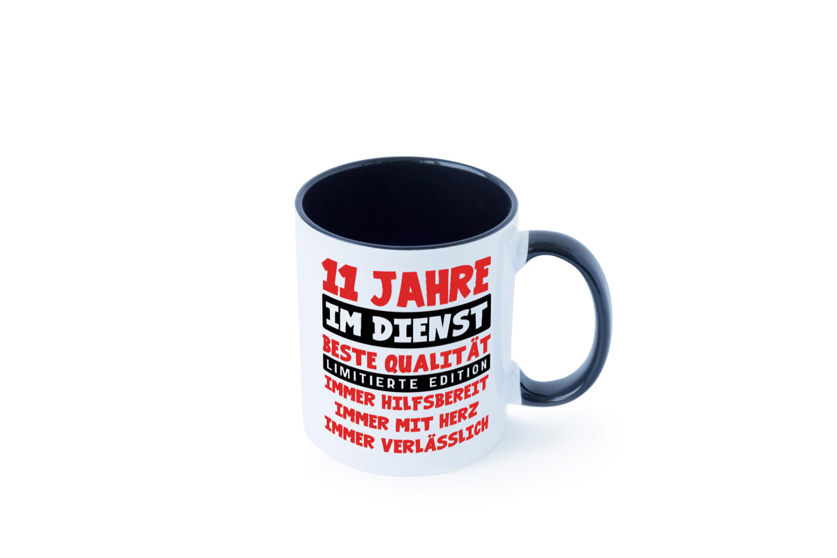 11 Jahre im Dienst | Jubiläum Arbeit v9 Geschenkidee Kollegen Büro Humor Tasse