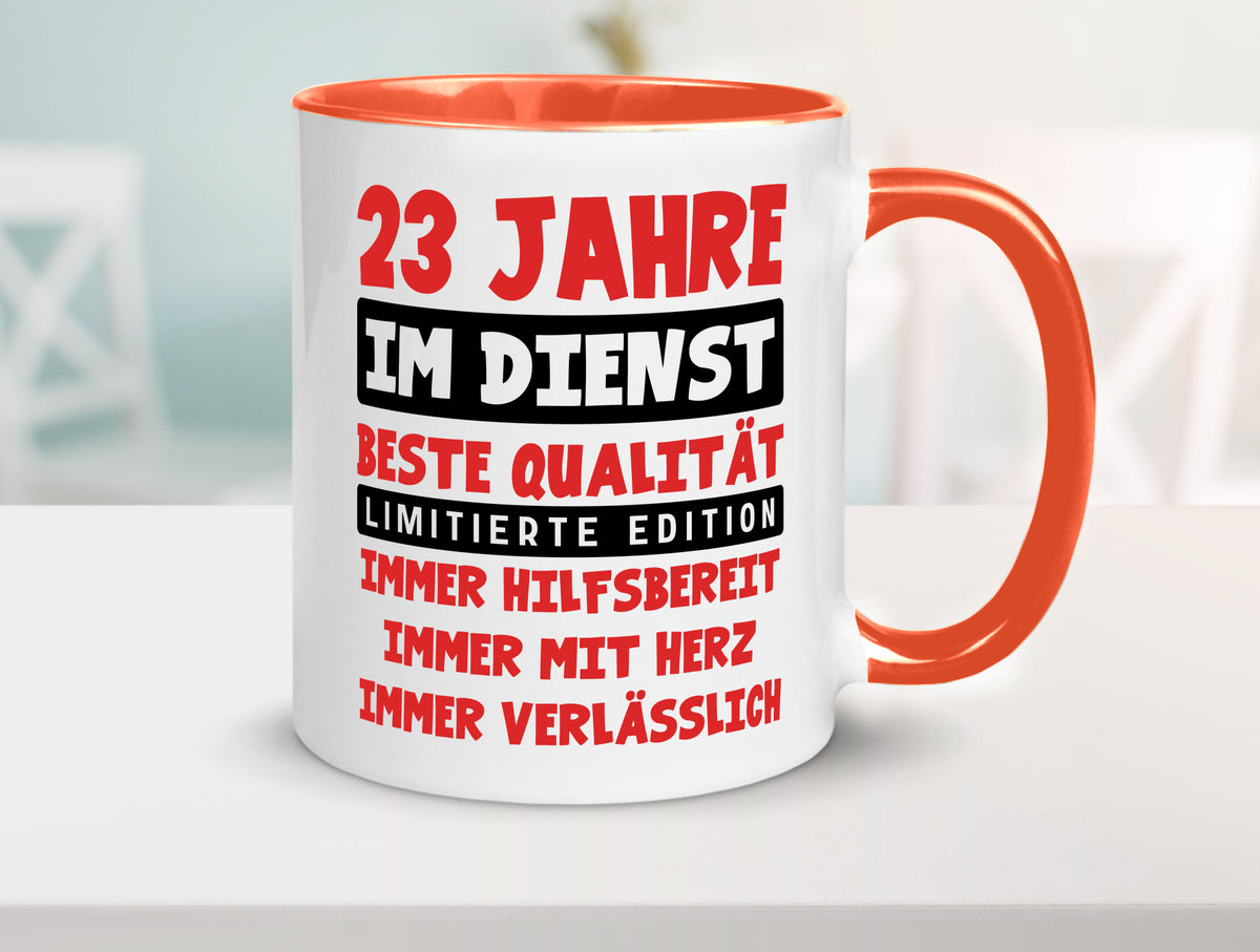 23 Jahre im Dienst | Jubiläum Arbeit v9 Humor Kollegen Büro Geschenkidee Tasse