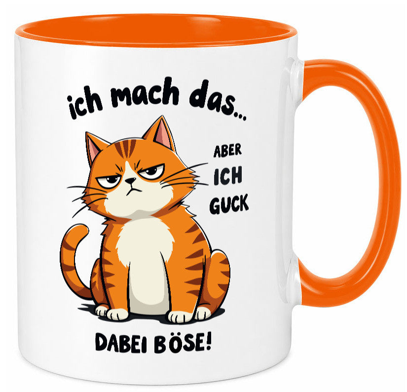 Ich guck dabei Böse | Katze Ironie Geschenk Tierliebhaber Humor lustiger Spruch Tasse