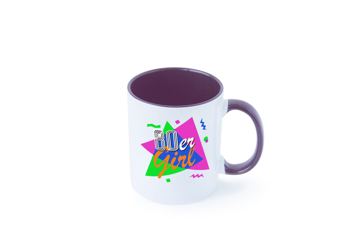 80er Girl - Jahre bunt + verrückt retro Humor Geschenkidee Tasse