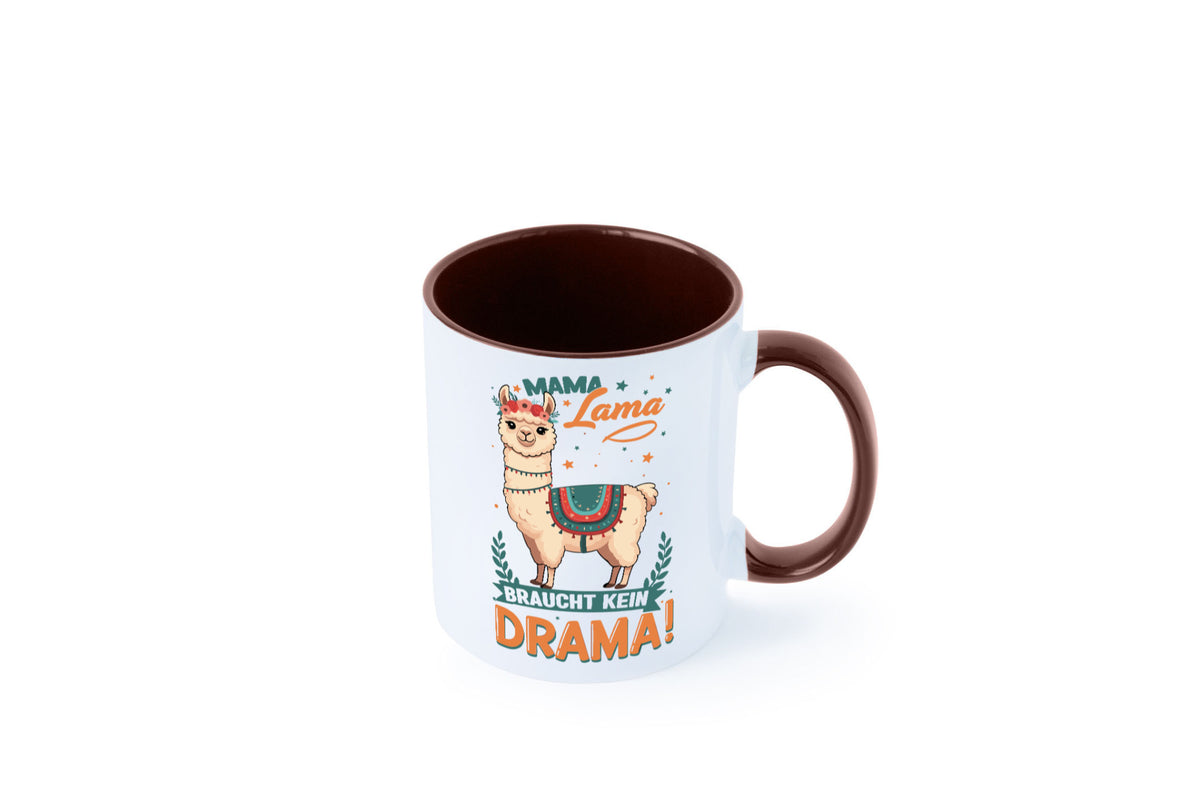 Mama Lama braucht kein Drama | Muttertag Humor Familie Geschenkidee Tasse