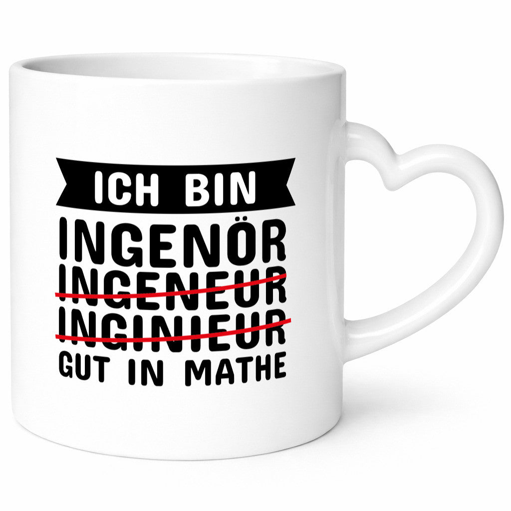 Ich bin gut in Mathe Ingenieur Geschenk Humor Geschenkidee lustiger Spruch Tasse