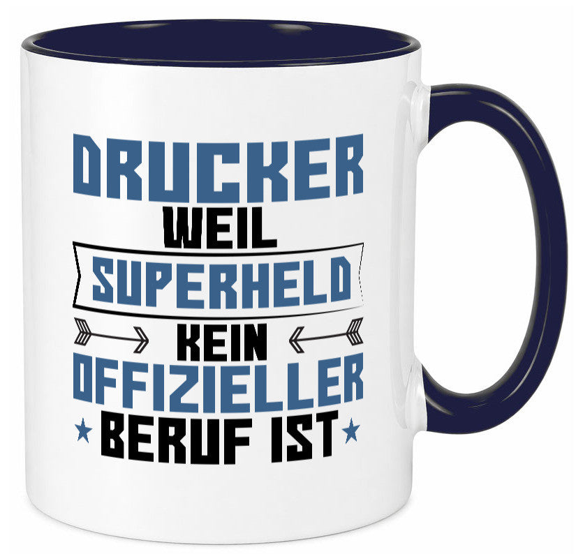 Superheld Drucker | Druckerei Print Medien Humor Geschenkidee Tasse
