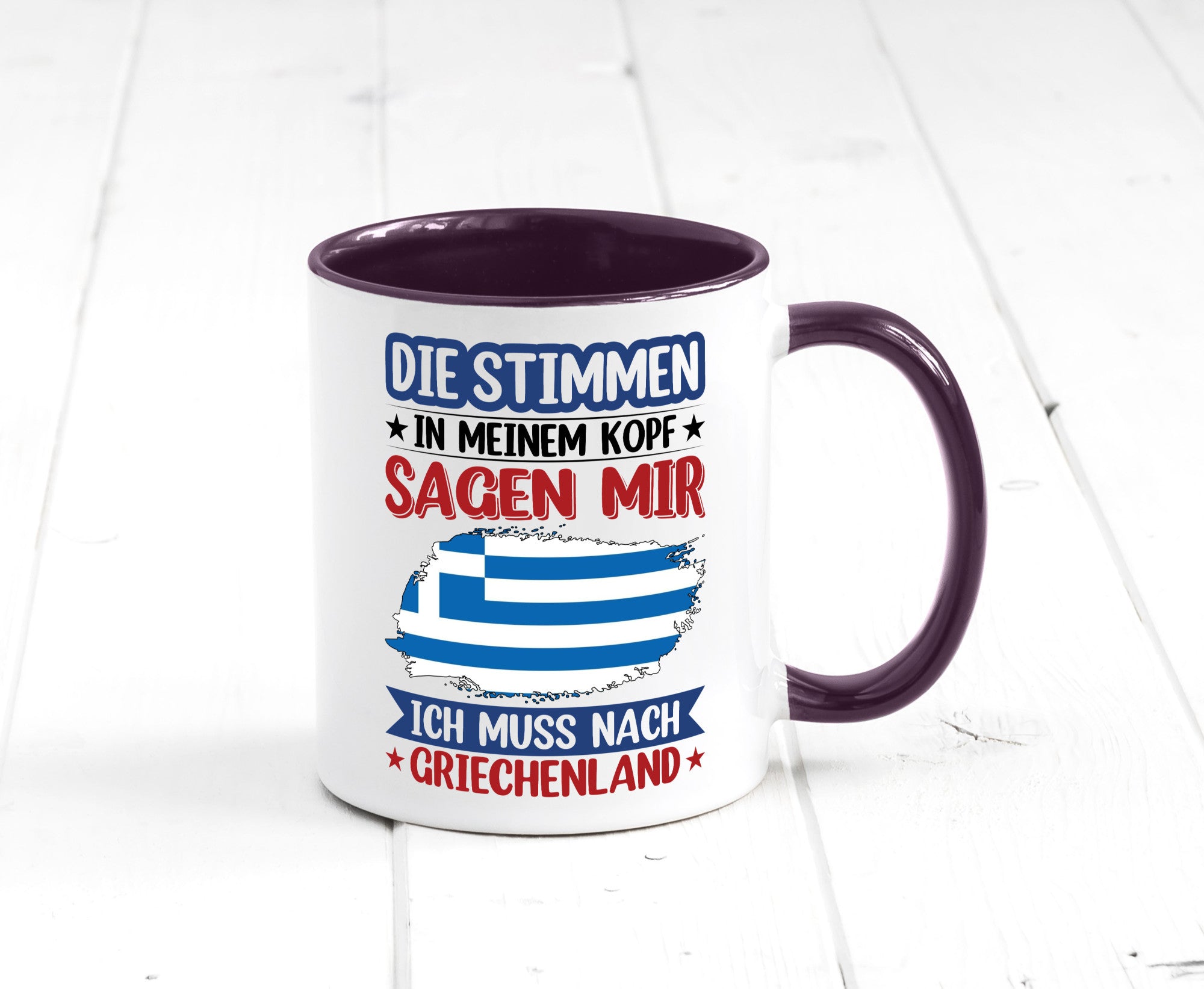 Griechenland | Urlaub Stimmen in meinem Kopf Traumland Humor Geschenkidee Tasse