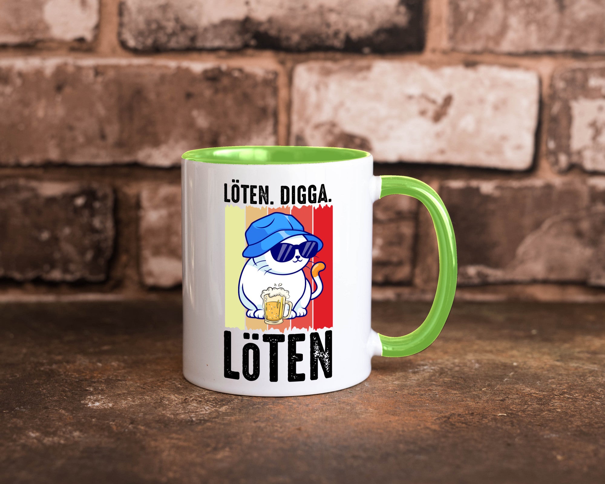 Löten Digga | Katze mit Bier Bierkatze Geschenk Tierliebhaber Humor lustiger