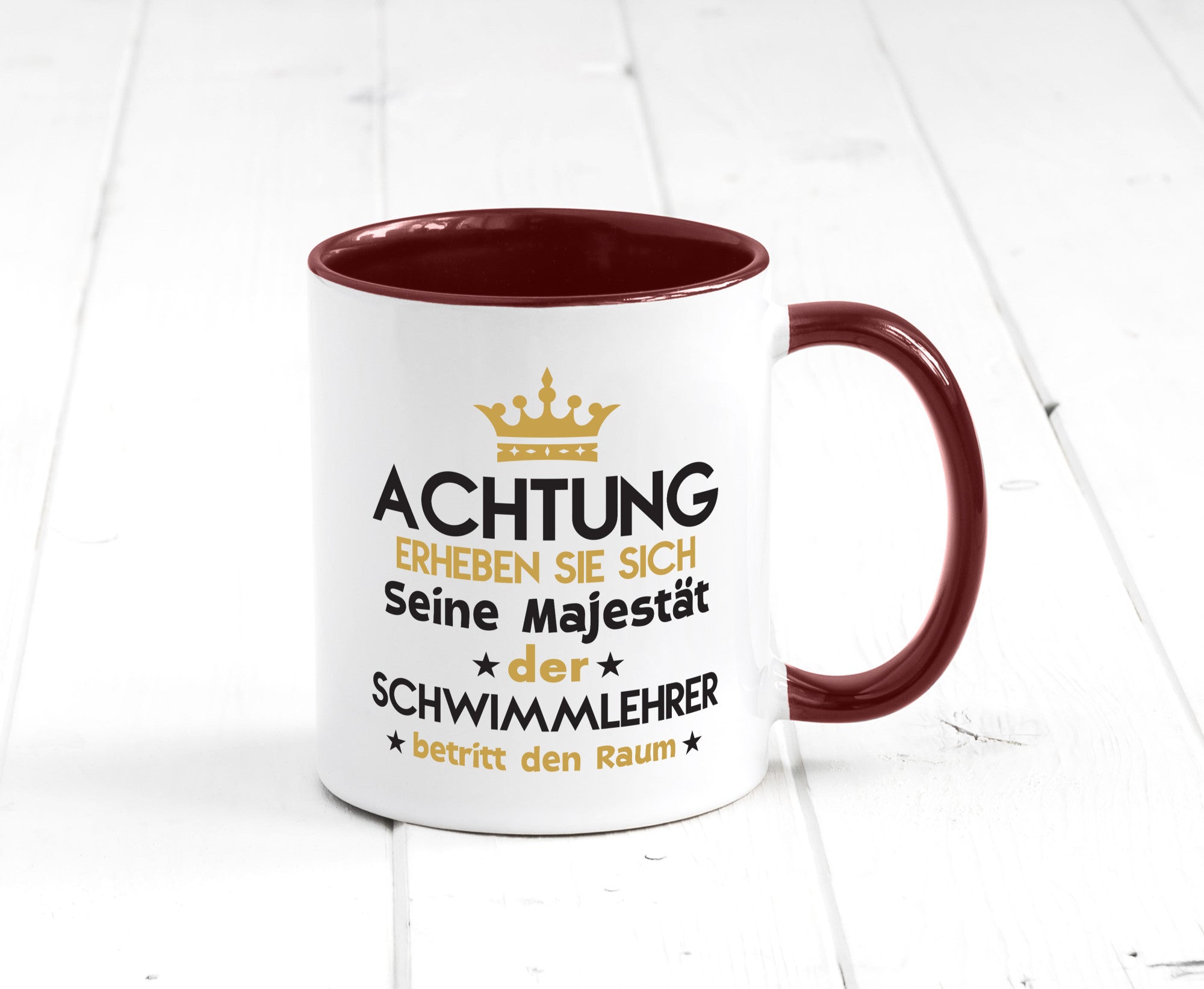 Seine Majestät Schwimmlehrer | Lehrer Schüler schwimmen Geschenkidee Humor Tasse