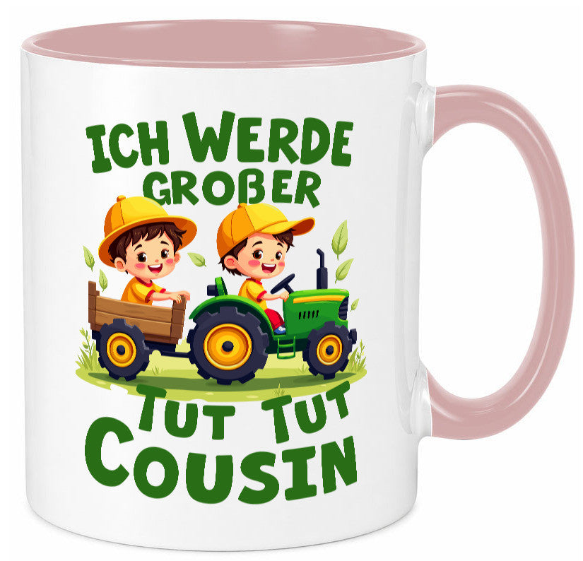 Ich werde Großer Cousin | Familie Bauer lustiger Spruch Geschenk Geschenkidee Tasse