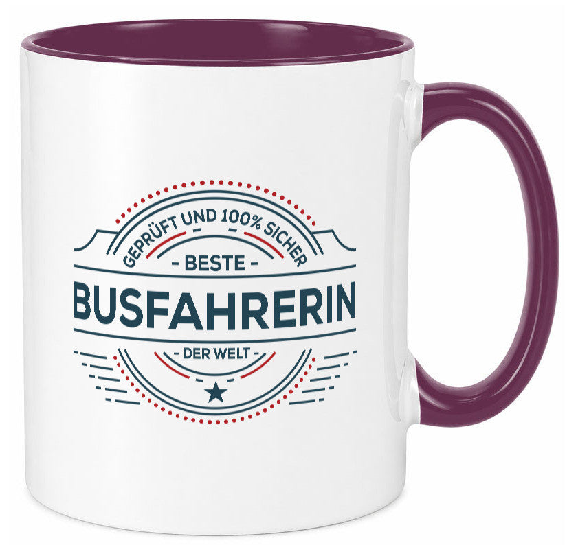 Geprüft und sicher: Busfahrerin | Berufsfahrer Fahrerin Humor Arbeit Kollegen